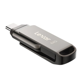 Lexar JumpDrive D400 USB 3.1 Dual Drive with USB-C and USB-A Connectors (64 GB), LJDD400064G-BNQNU
