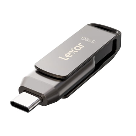 Lexar JumpDrive D400 USB 3.2 Gen 1 Dual Drive with USB-C and USB-A Connectors (512 GB)