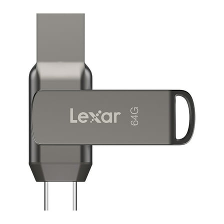 Lexar JumpDrive D400 USB 3.2 Gen 1 Dual Drive with USB-C and USB-A Connectors (64 GB)