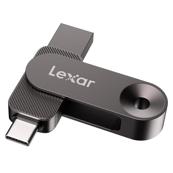 Lexar JumpDrive D500 USB 3.2 Gen 1 Solid-State Dual Drive with USB-C and USB-A Connectors, 256 GB