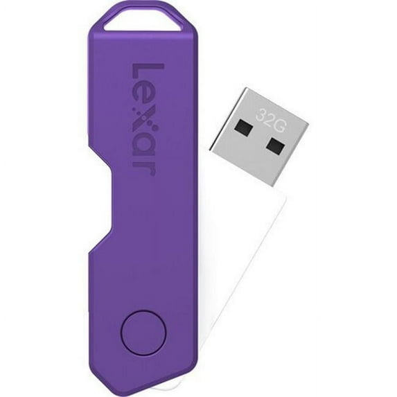 Lexar JumpDrive TwistTurn2 32GB USB 2.0 Flash Drive, Purple LJDTT2-32GABNAPL