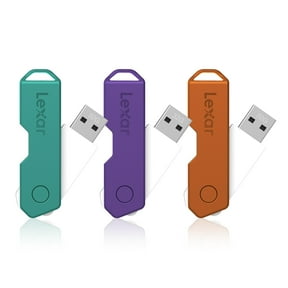 Lexar JumpDrive TwistTurn2 USB 2.0 Flash Drives, 32GB, Pack Of 3 Flash Drives, LJDTT2-32GABNA3