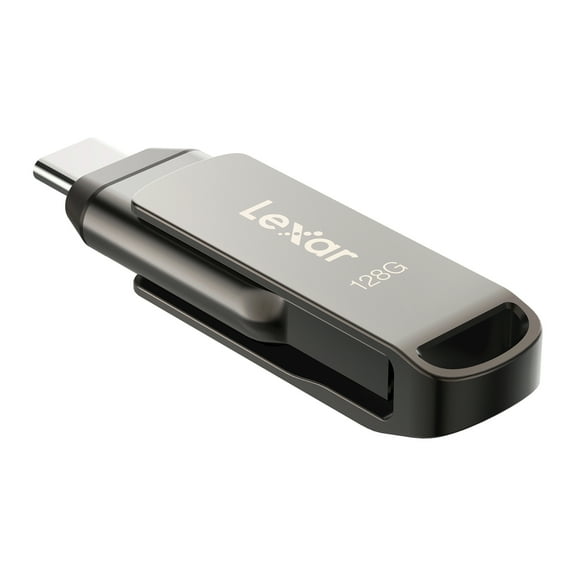 Lexar LJDD400128G-BNQNU JumpDrive D400 USB 3.1 Dual Drive with USB-C and USB-A Connectors (128 GB)