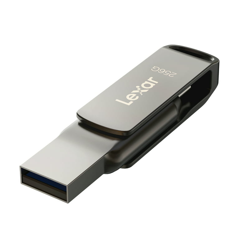Lexar LJDD400256G-BNQNU JumpDrive D400 USB 3.1 Dual Drive with USB-C and  USB-A Connectors (256 GB)