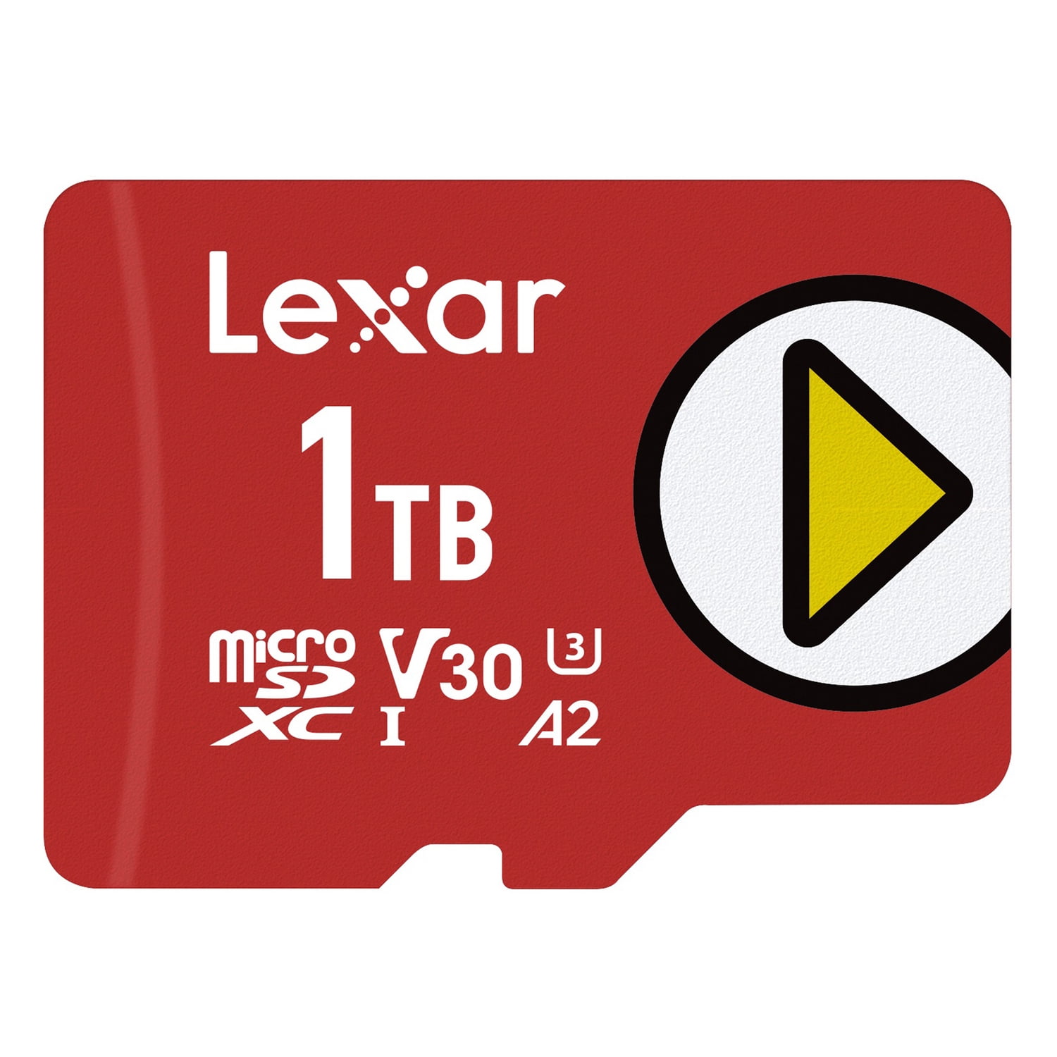 Lexar PLAY microSDXC UHS-I Class 10, U3, V30, and A2 Card (1 TB), LMSPLAY001T-BNSNU
