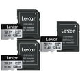 thumbnail image 1 of Lexar LMSSIPL128G-BNANU 128GB Professional Silver Plus microSDXC Card, 205MB/s Read, 150MB/s Write 3 Pack, 1 of 6