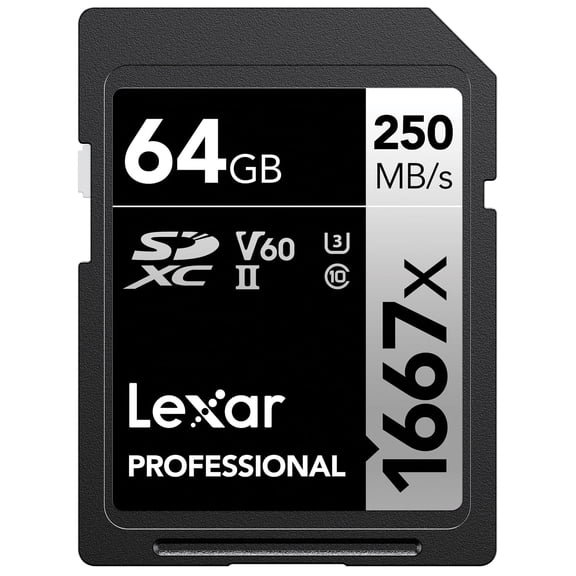 Lexar Professional 64GB 1667x UHS-II SDXC Memory Card