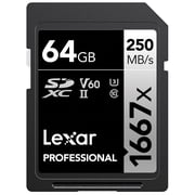 Lexar Professional 64GB 1667x UHS-II SDXC Memory Card