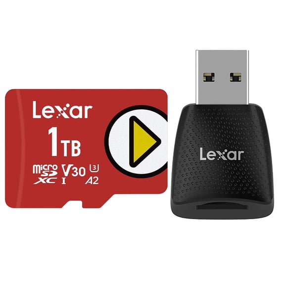 Lexar PLAY UHS-I V30 A2 microSDXC Memory - 1TB, Card with Reader