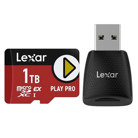 Lexar PLAY PRO 1TB microSDXC Express Card, Bundle with microSD USB 3.2 Gen 1 Type-A Card Reader