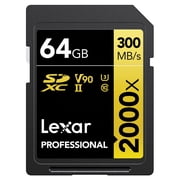 Lexar Professional 2000x SDHC/SDXC UHS-II Card 64 GB, LSD2000064G-BNNNU
