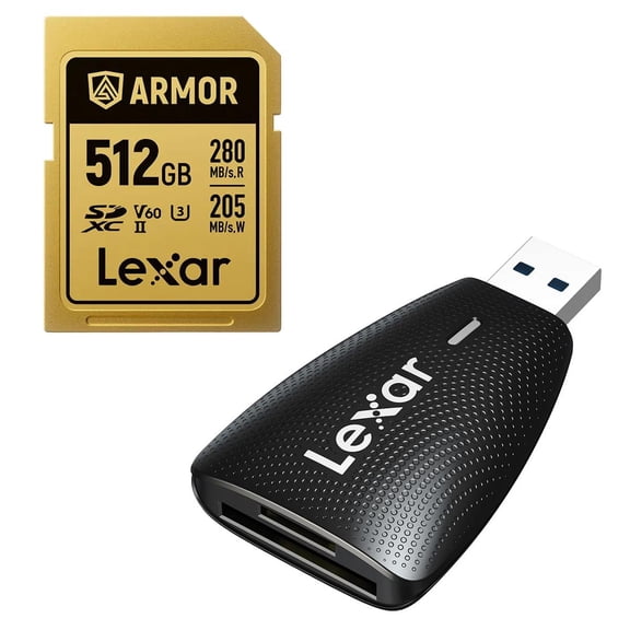 Lexar Professional ARMOR GOLD 512GB UHS-II V60 SDXC Memory Card