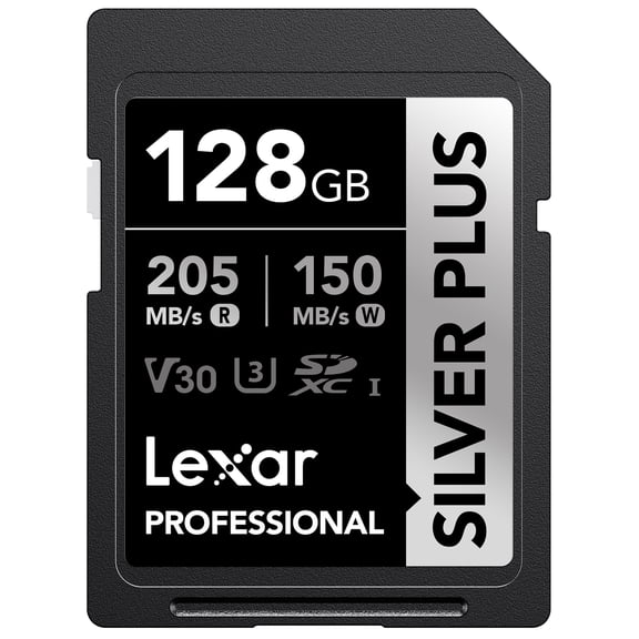 Lexar Professional SILVER PLUS SDXC UHS-I Card (128 GB), LSDSIPL128G-BNNNU