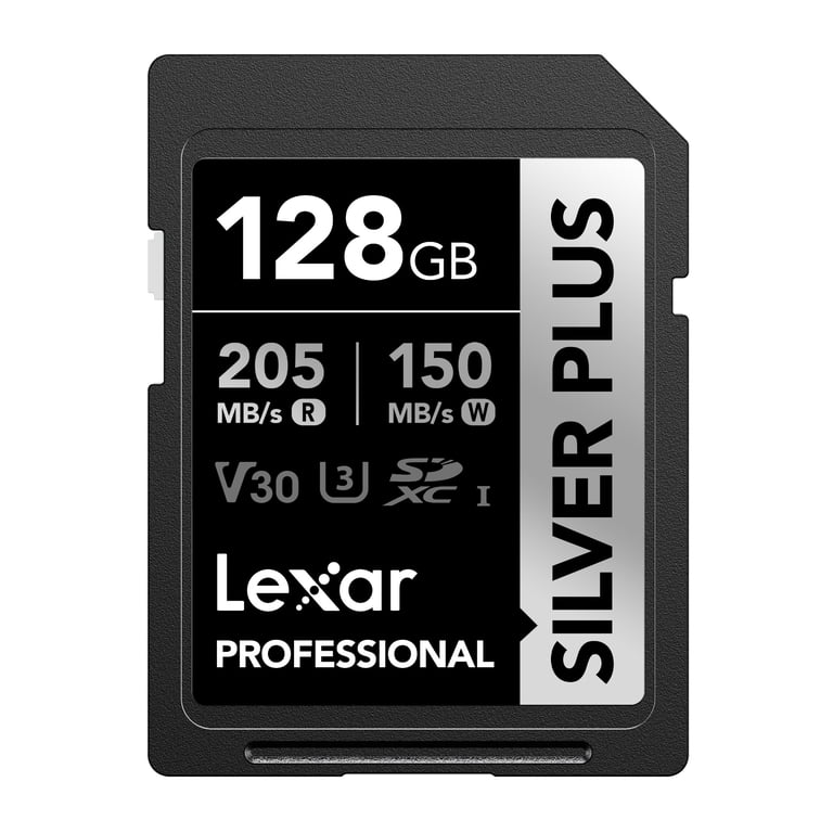 Lexar 128GB Professional SILVER PLUS UHS-I SDXC Memory Card