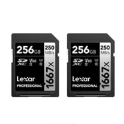 Lexar Professional 1667x UHS-II SDXC Memory Card - 256GB 2-Pack