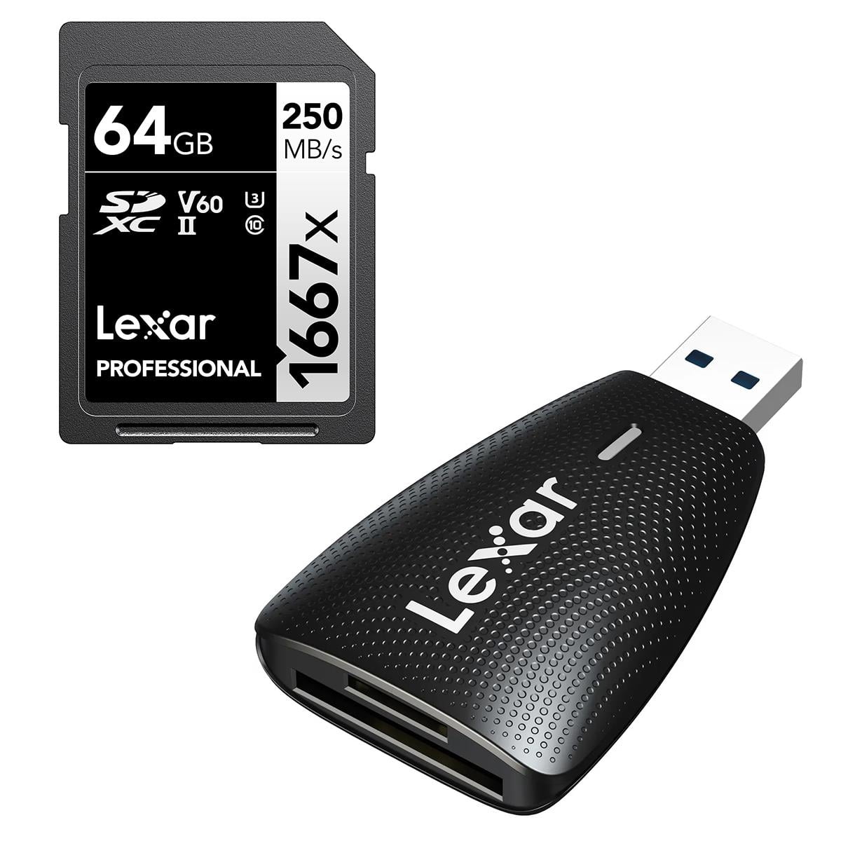 Lexar SILVER Series Professional 1667x 64GB UHS-II SDXC Memory Card