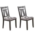 thumbnail image 1 of Lexi 24 Inch Dining Side Chair Padded Seat Set of 2 Gray Dark Brown - Saltoro Sherpi, 1 of 6