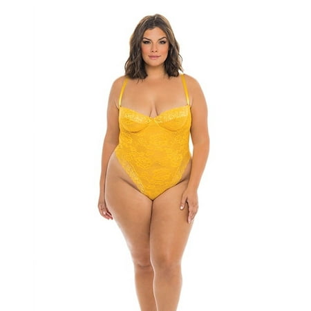 Lexi High Leg Lace Teddy Gold Fusion 4x