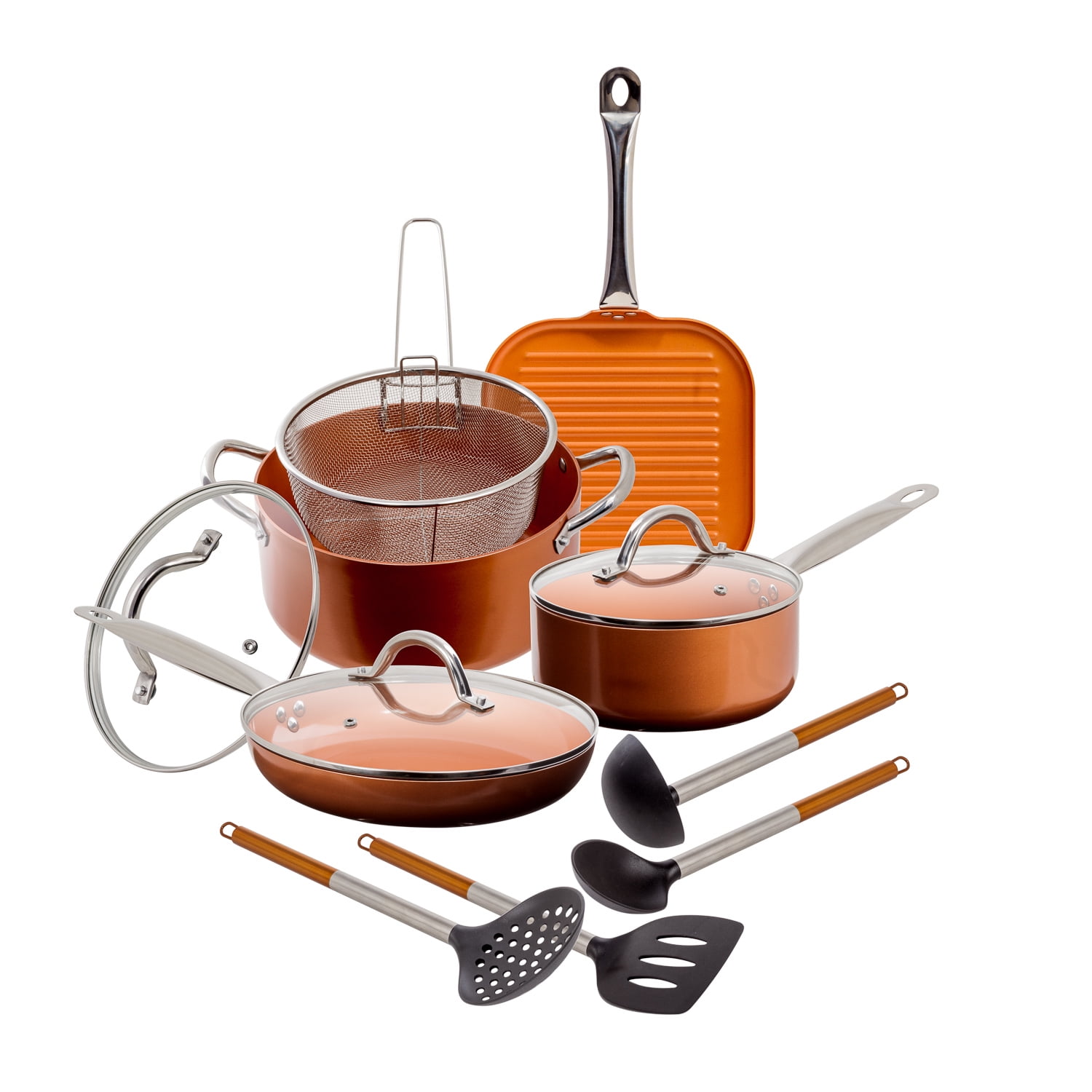 Lexington Set 6 Cucchiaini In Acciaio Colore Rame - Finitura Lucida, Lavabili In Lavastoviglie, 14 Cm