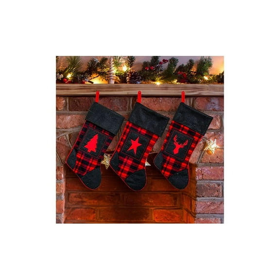 Lexi Home 18 3 Pc Set Christmas Stocking - Santa and Friends