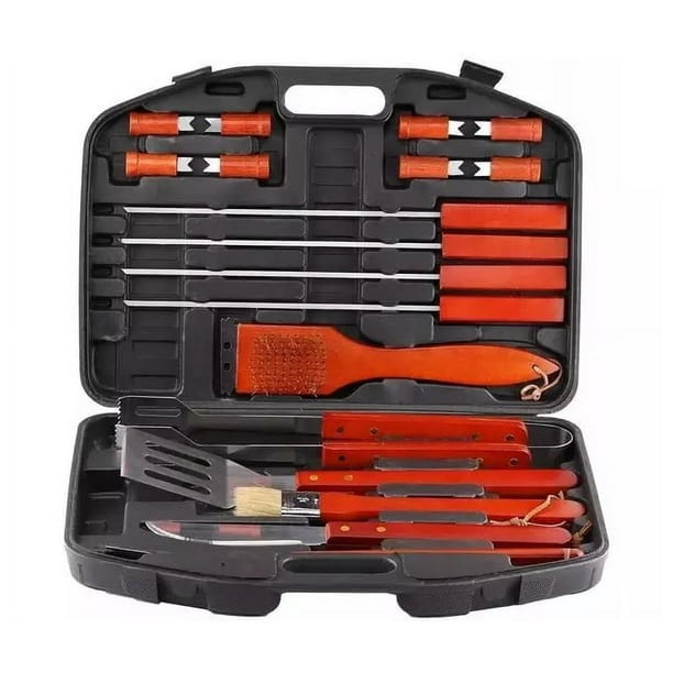 Lexi Home 18 Piece BBQ Grill Set with Case