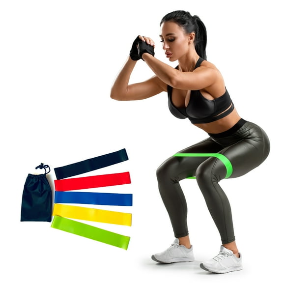 Lexi Home 5 Pc Durable Resistance Bands for Glutes - 5 Pack