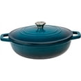 thumbnail image 1 of Lexi Home 5-Qt Enameled Cast Iron Dutch Oven with Lid & Loop Handle, Blue, 1 of 9