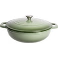 thumbnail image 1 of Lexi Home 5-Qt Enameled Cast Iron Dutch Oven with Lid & Loop Handle, Ombre Green, 1 of 7