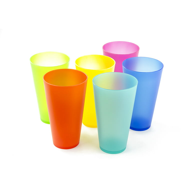 Lexi Home 6 Pc Plastic Tumbler Drinking Glasses - Multicolor