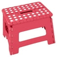 thumbnail image 1 of Lexi Home 9" Plastic Step Stool with Handle for Kids - Red, 1 of 6