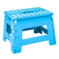 thumbnail image 1 of Lexi Home 9” Step Stool Foldable Collapsible Step Stool with Handle & Rubber Grips, Blue, 1 of 10