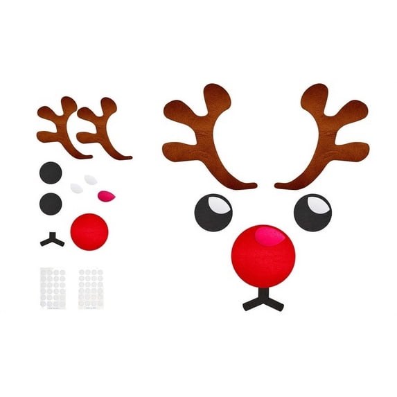 Lexi Home Christmas Door or Window Decals - Reindeer