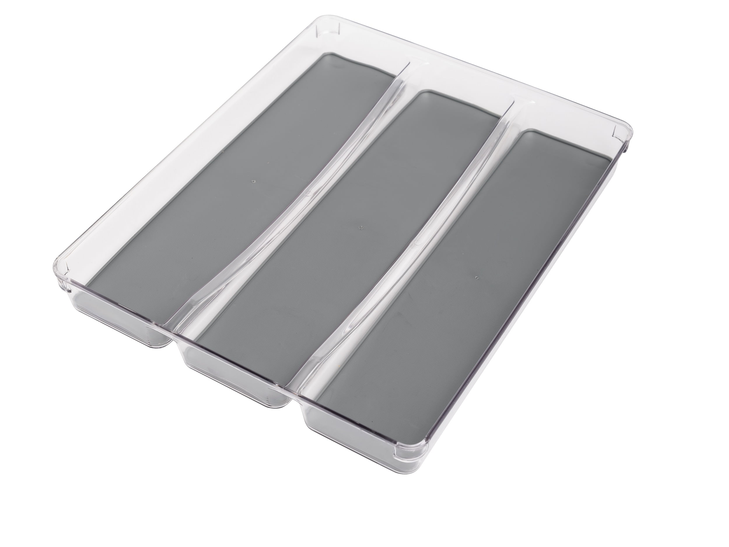 Lexi Home Eco-conscious Clear 3 Slot Drawer Organizer