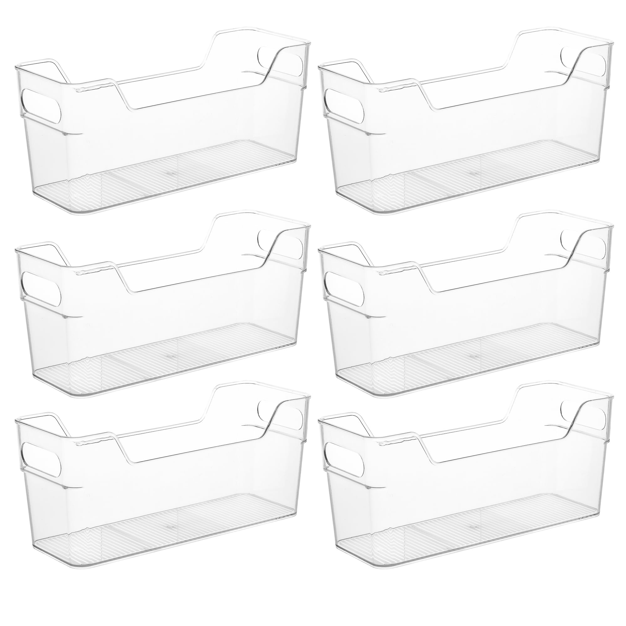 Lexi Home Eco-conscious Clear Acrylic Fridge Organizer - 6 Pack