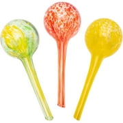 Lexi Home Plant Watering Globes Hand Blown Glass Self Watering Bulbs, Assorted 3-Pack