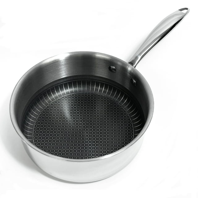 Lexi Home Stainless Steel TriPly NonStick Cookware 2.7 Qt Sauce Pan