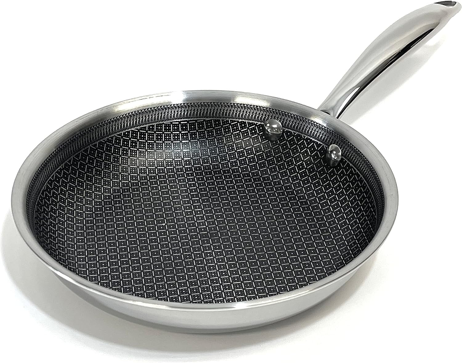 8-Inch Stainless Steel Nonstick Frying Pan with Lid