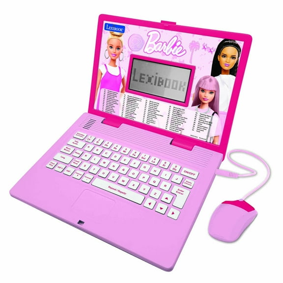 Lexibook Barbie bilingual talking educational laptop – 164 activities in English and Spanish - JC598BBi2