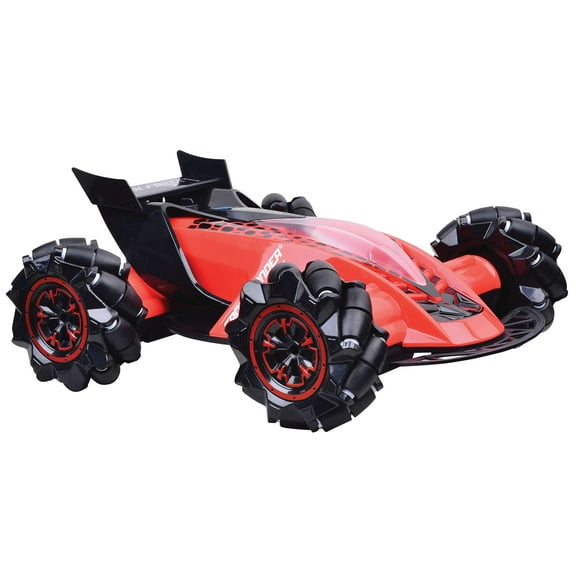 Lexibook, Crosslander Fire, Remote-Controlled car, up to 12km/h, 4 Wheel Drive, Smoke Jet, Light and Sound Effects, Music, Remote Gesture Control Bracelet Included, Rechargeable, RC60, Red