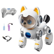 Lexibook, Cyber Power Puppy, remote control movement, voice command, touch sensor, LED lights, training function, playful companion, tricks, interactive toy , DOG05EN