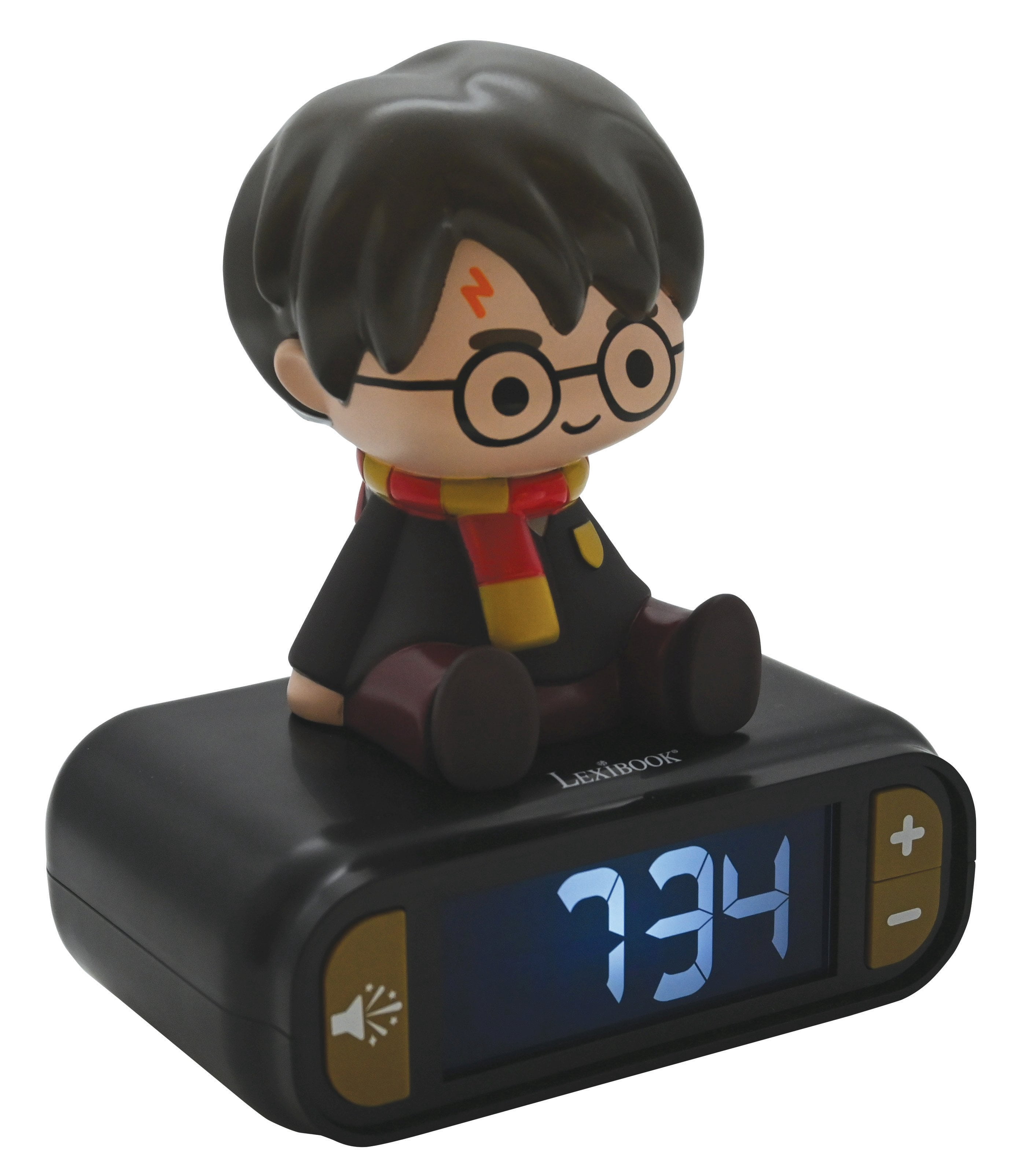 Lexibook - Harry Potter Digital Alarm Clock with Night Light Snooze, Clock, Luminous Harry Potter, Black Colour