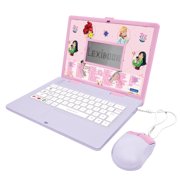 Lexibook, Disney Princess, Bilingual Educational Laptop, 164 Learning Activities, English and Spanish, Educational Toy for Kids, Pink, JC601DPi2