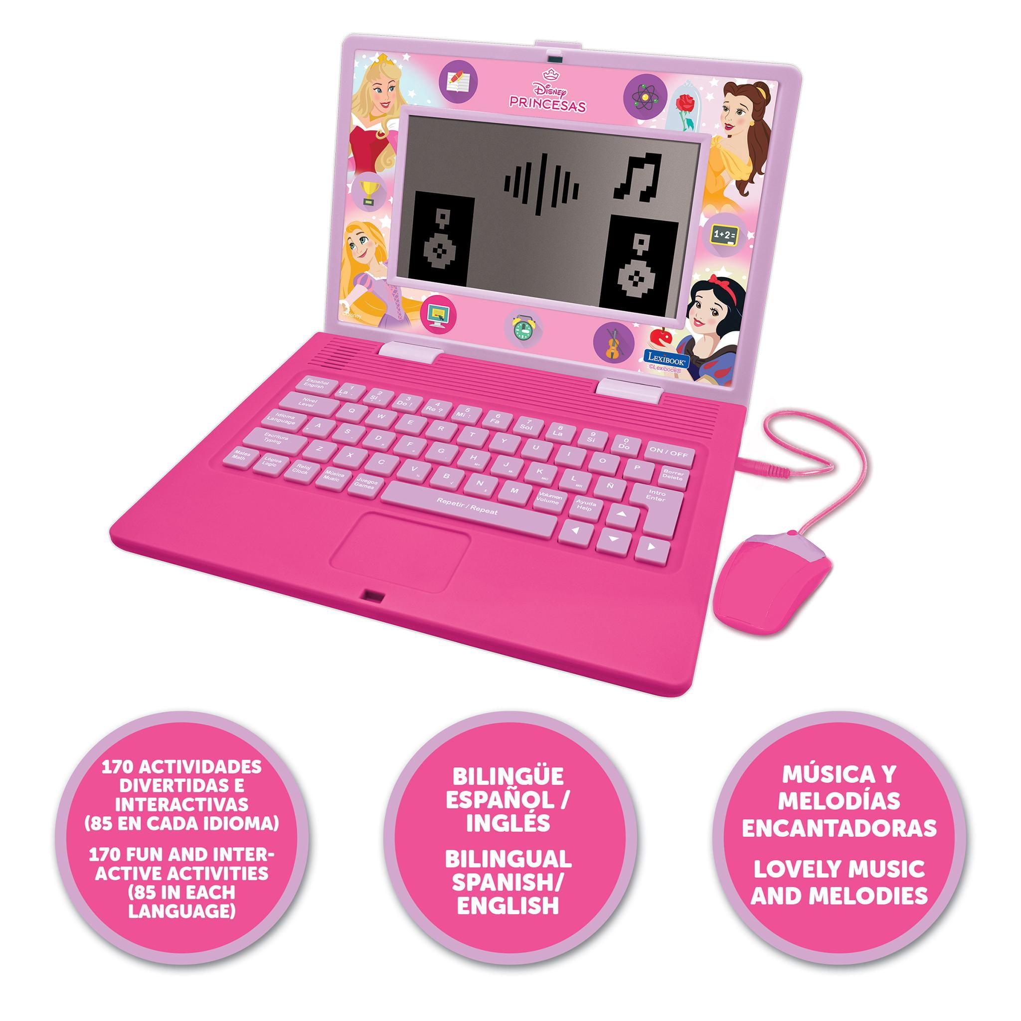 Lexibook Disney Princess, Bilingual and Educational Laptop Spanish ...