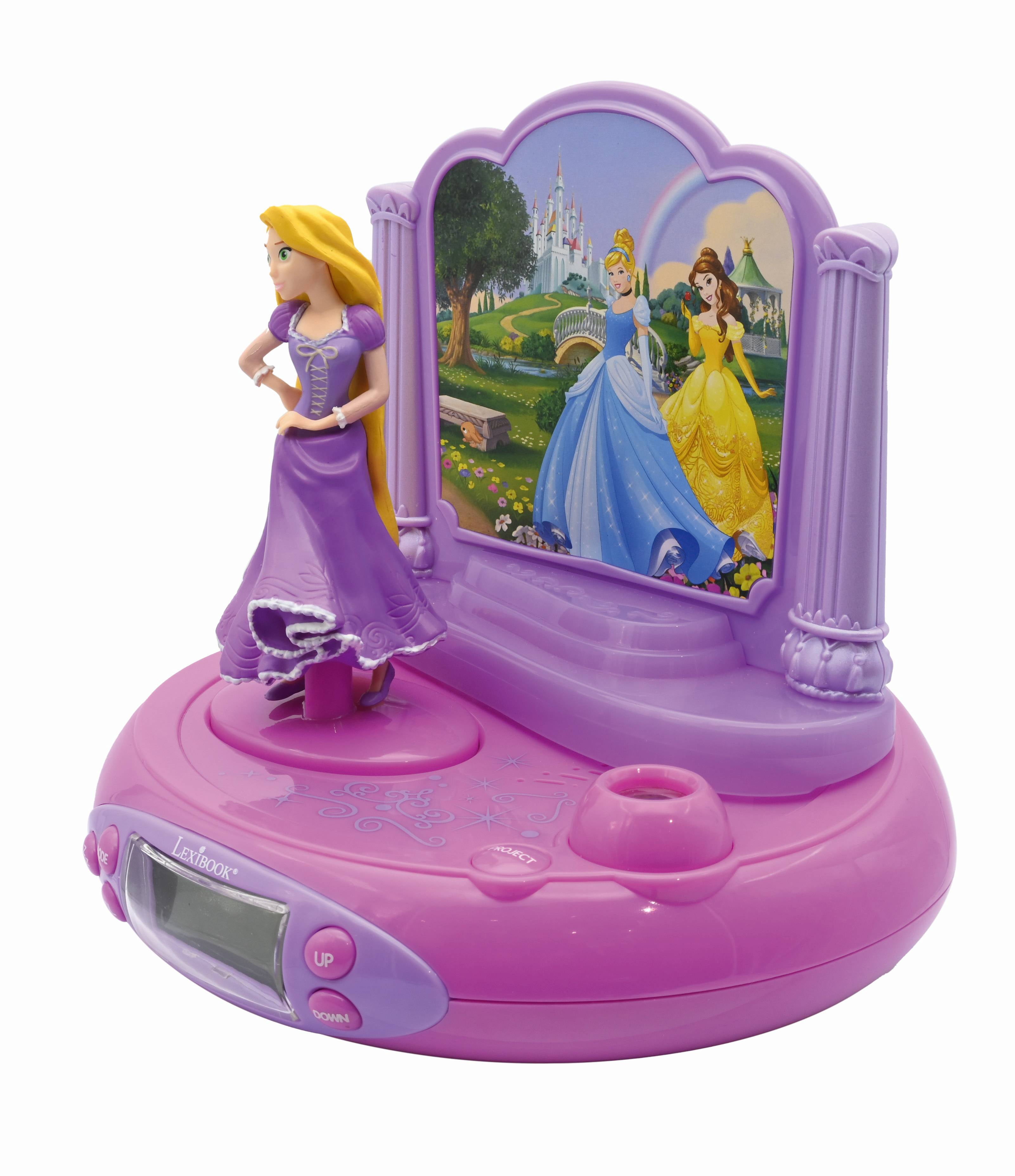 Time Clock Princess Lexibook Disney Princess Rapunzel Projector Radio Clock, Built-in Night ...