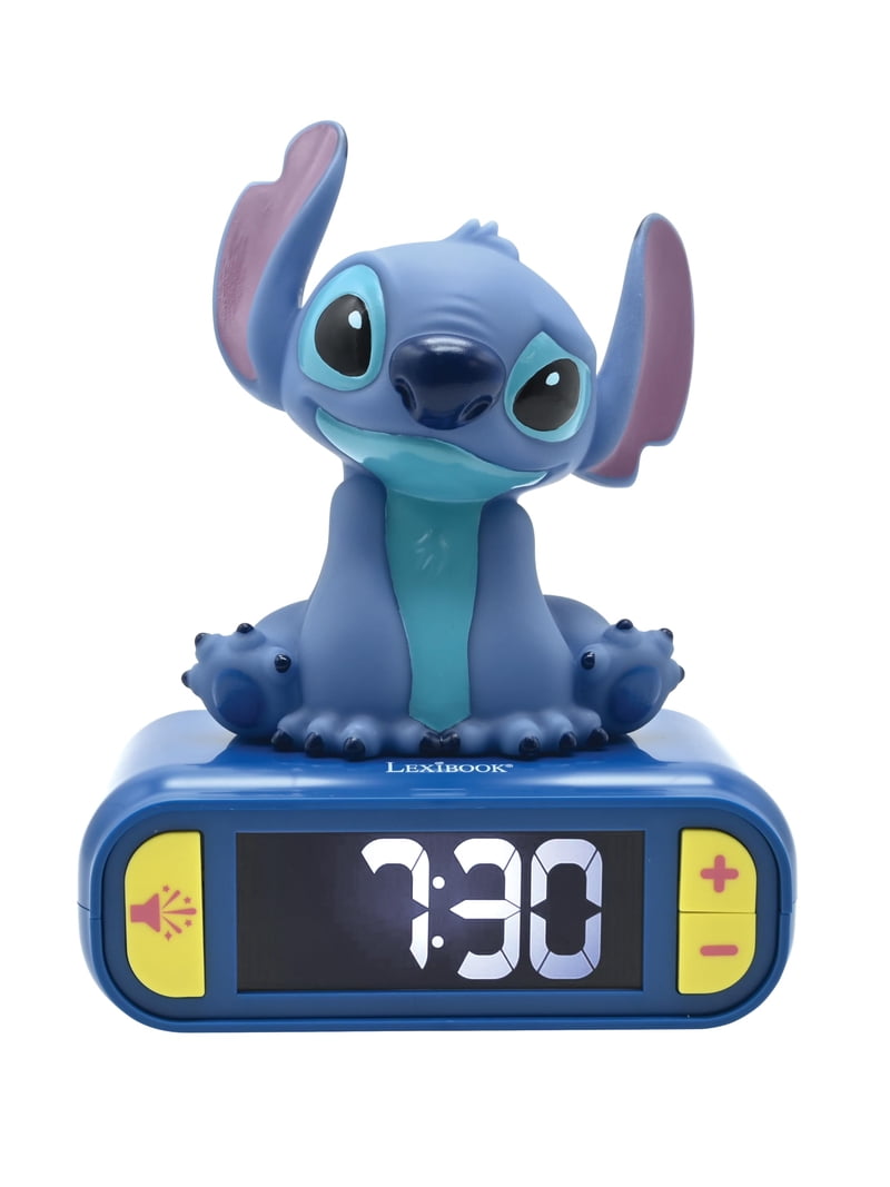 LEXIBOOK スティッチ 目覚まし時計 Lexibook Digital Alarm Clock with 3D Stitch Night Light & Sound