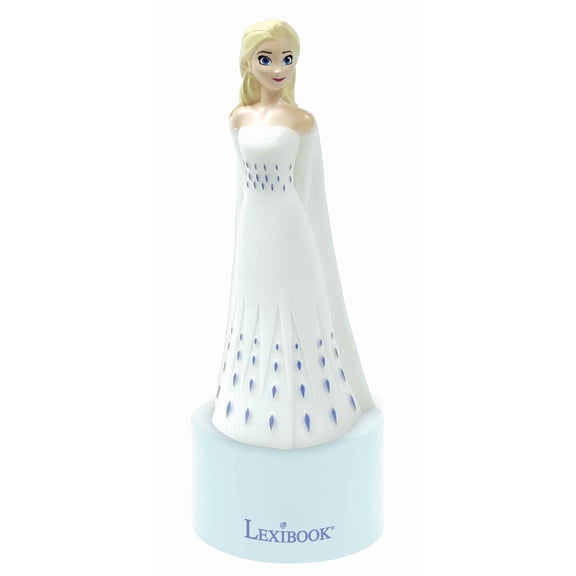 Lexibook Frozen, Nightlight and Speaker for Children's Room, Color Change, Soft Light, Battery Operated, Blue/White