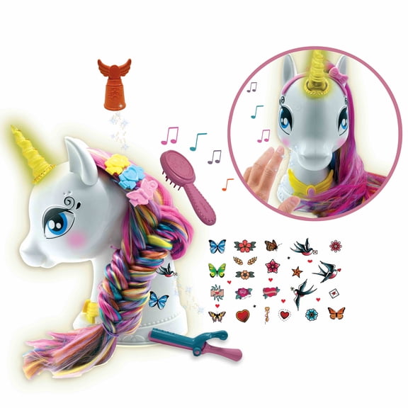 Lexibook My magic interactive styling head unicorn with accessories, sound and light effects - SHUNI