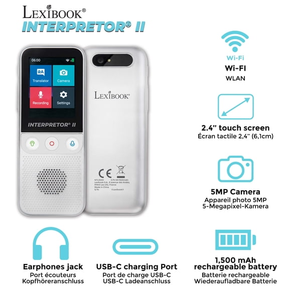 Interpretor 2 - Instant Voice Artificial Intelligence Translator 137 languages with Camera