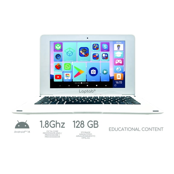 Lexibook LAPTAB 10 Kids Laptop, 10'' Touchscreen, Android, 128GB