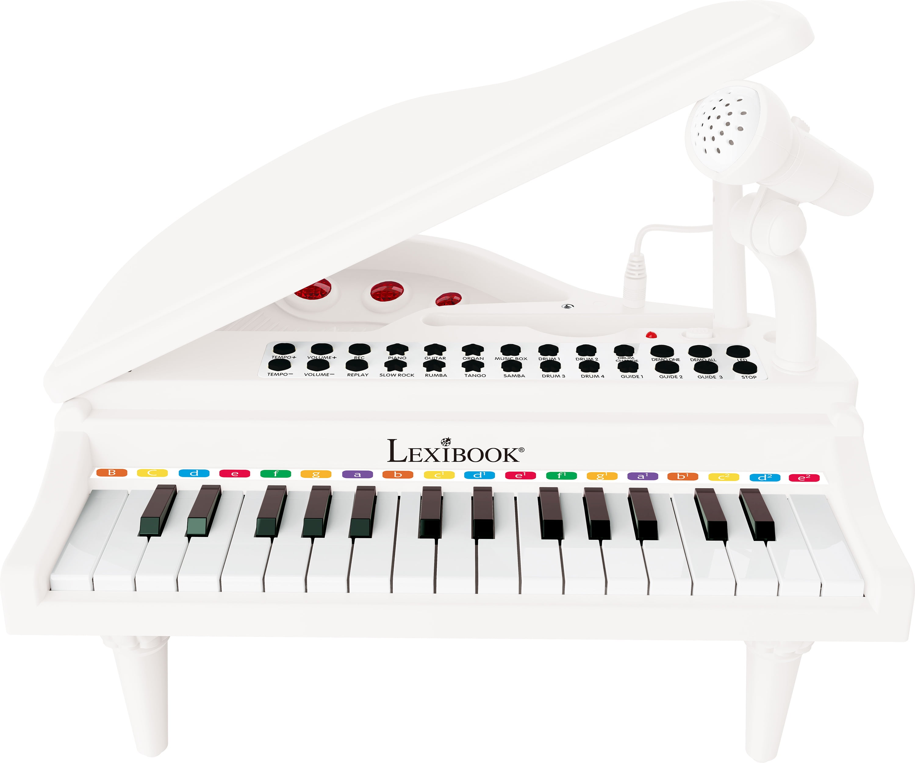 Lexibook My First Piano with Lighting Keys and Learning Mode, 31 Keys, White